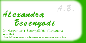 alexandra besenyodi business card